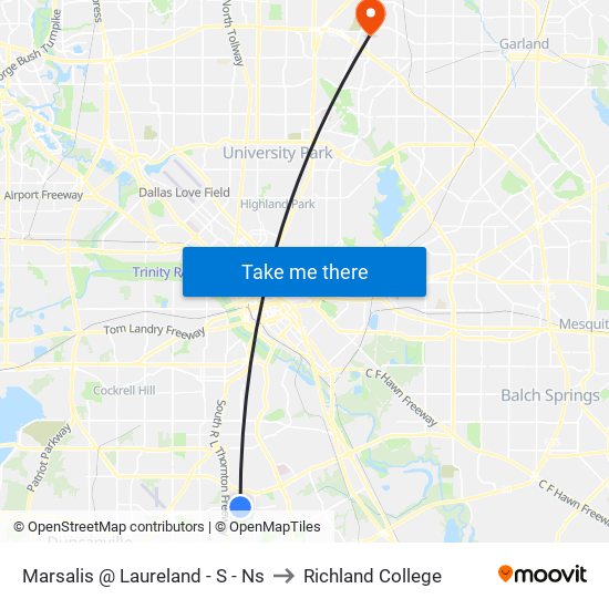 Marsalis @ Laureland - S - Ns to Richland College map
