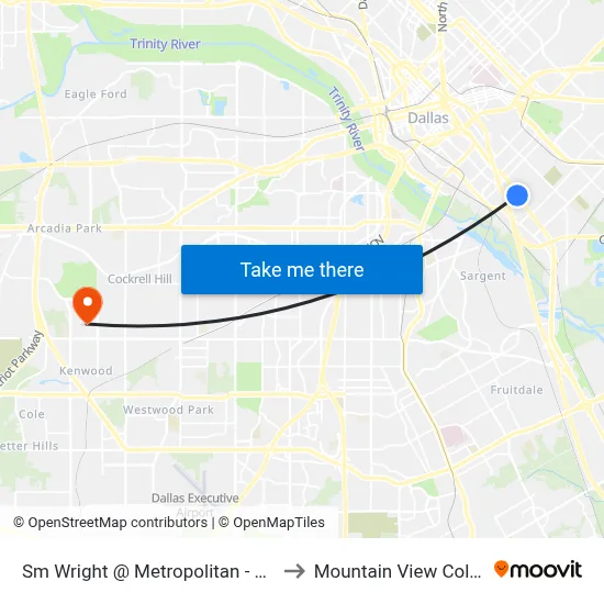 Sm Wright @ Metropolitan - S - Ns to Mountain View College map