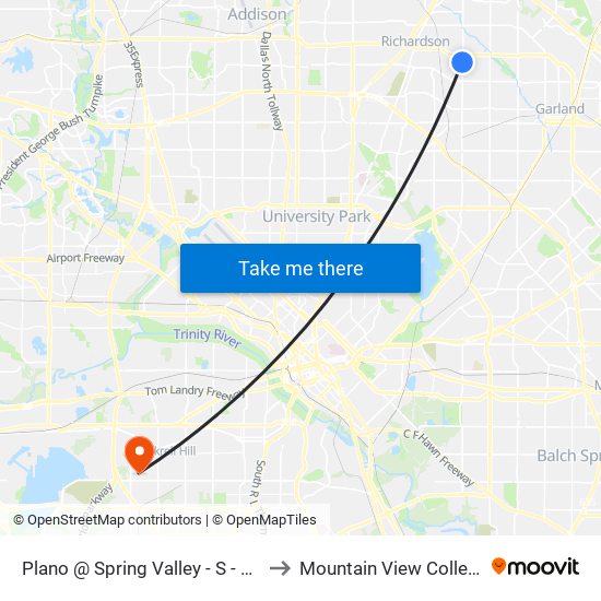 Plano @ Spring Valley - S - MB to Mountain View College map
