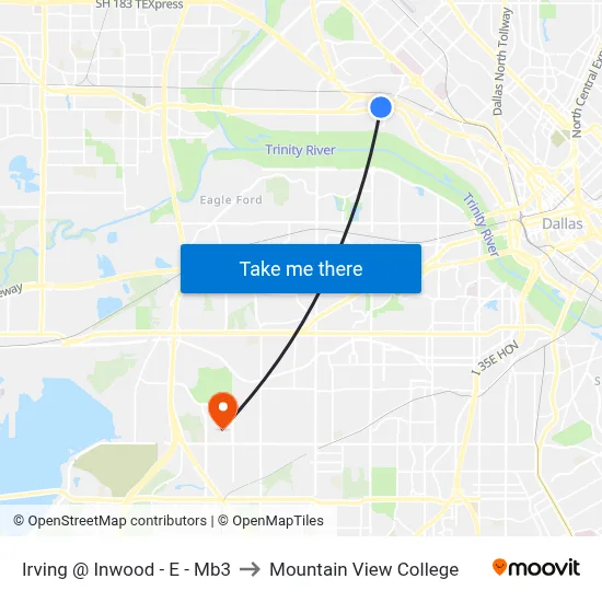 Irving @ Inwood - E - Mb3 to Mountain View College map