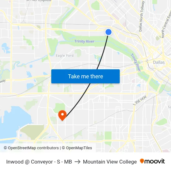 Inwood @ Conveyor - S - MB to Mountain View College map