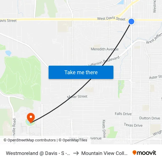 Westmoreland @ Davis - S - FS to Mountain View College map