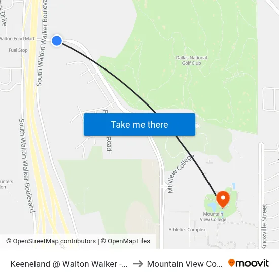 Keeneland @ Walton Walker - E - FS to Mountain View College map