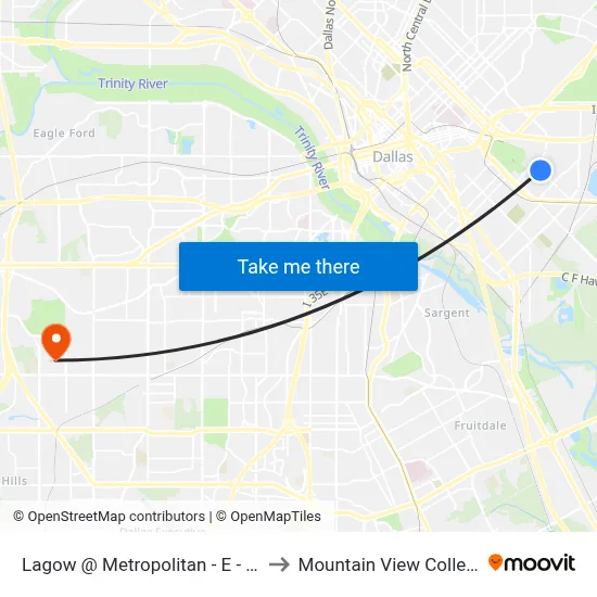 Lagow @ Metropolitan - E - Ns to Mountain View College map