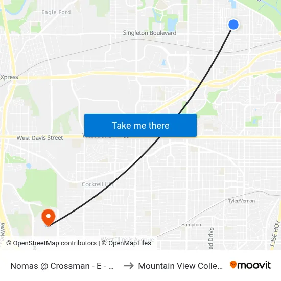 Nomas @ Crossman - E - MB to Mountain View College map