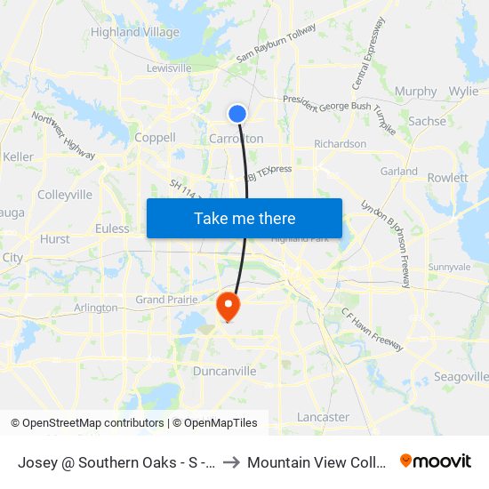 Josey @ Southern Oaks - S - FS to Mountain View College map