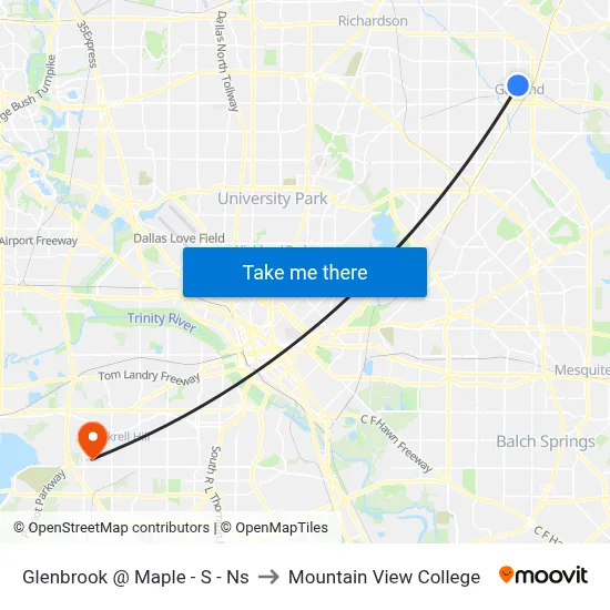Glenbrook @ Maple - S - Ns to Mountain View College map