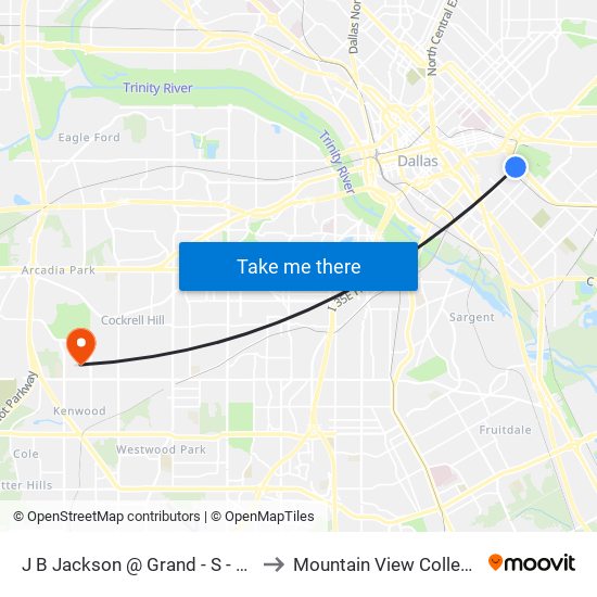 J B Jackson @ Grand - S - FS to Mountain View College map