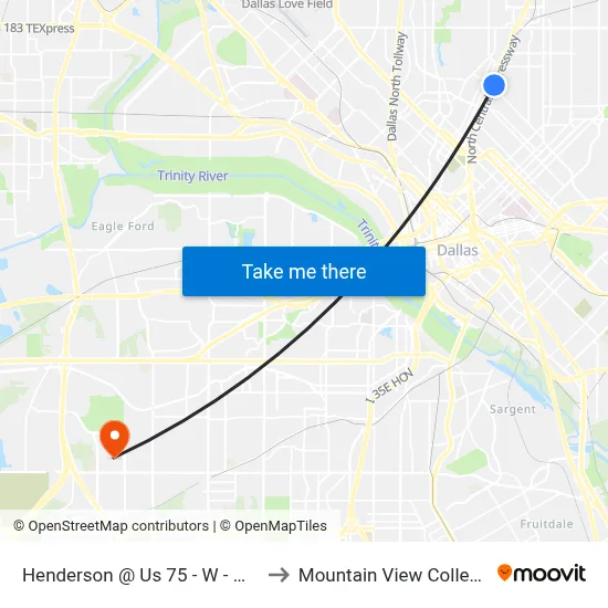 Henderson @ Us 75 - W - MB to Mountain View College map