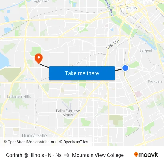 Corinth @ Illinois - N - Ns to Mountain View College map