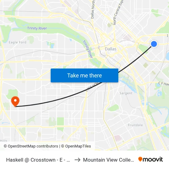 Haskell @ Crosstown - E - Ns to Mountain View College map