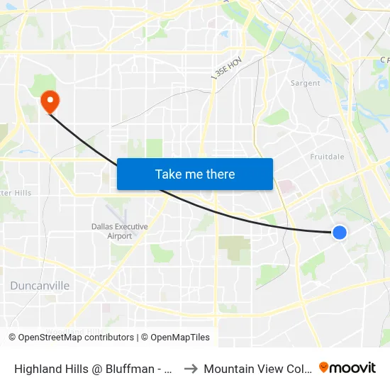 Highland Hills @ Bluffman - W - Ns to Mountain View College map