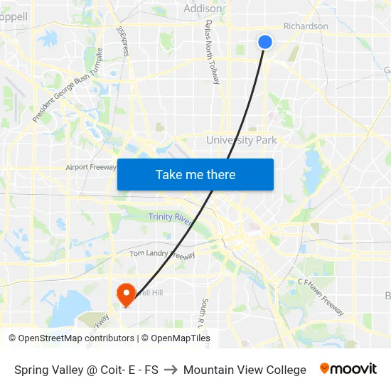 Spring Valley @ Coit- E - FS to Mountain View College map