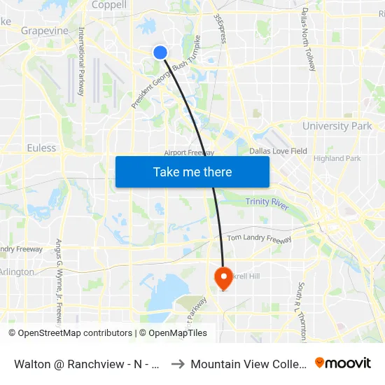 Walton @ Ranchview - N - MB to Mountain View College map