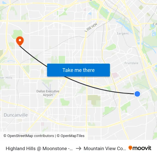 Highland Hills @ Moonstone - W - Ns to Mountain View College map