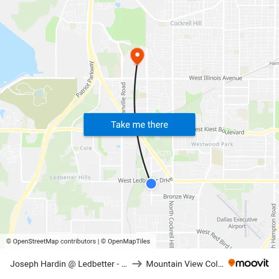 Joseph Hardin @ Ledbetter - S - FS to Mountain View College map