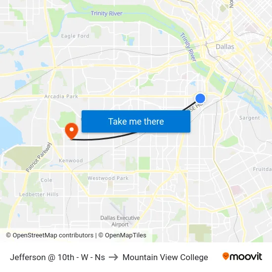 Jefferson @ 10th - W - Ns to Mountain View College map