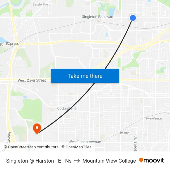 Singleton @ Harston - E - Ns to Mountain View College map
