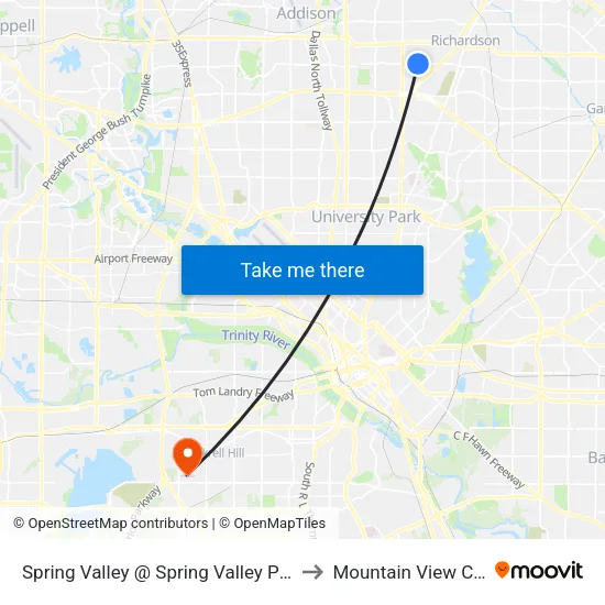 Spring Valley @ Spring Valley Plz - W - FS to Mountain View College map
