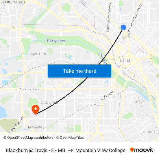 Blackburn @ Travis - E - MB to Mountain View College map