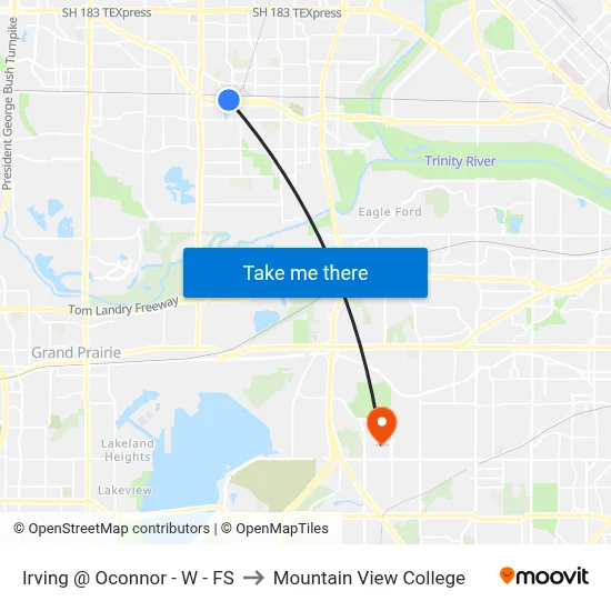 Irving @ Oconnor - W - FS to Mountain View College map