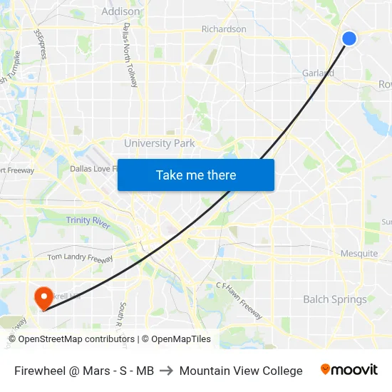 Firewheel @ Mars - S - MB to Mountain View College map