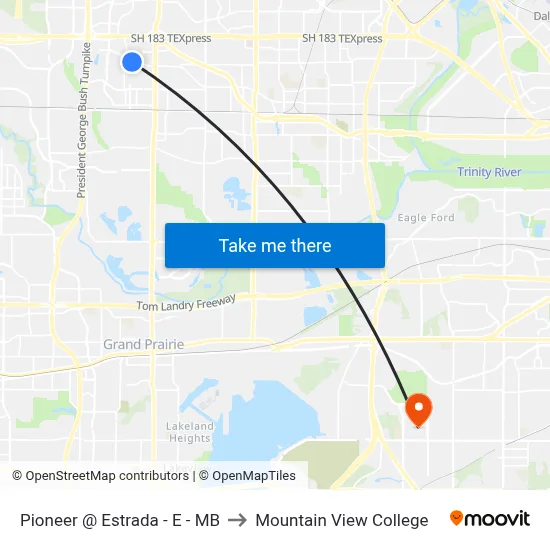 Pioneer @ Estrada - E - MB to Mountain View College map