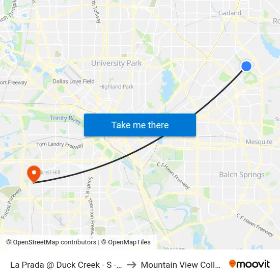 La Prada @ Duck Creek - S - FS to Mountain View College map