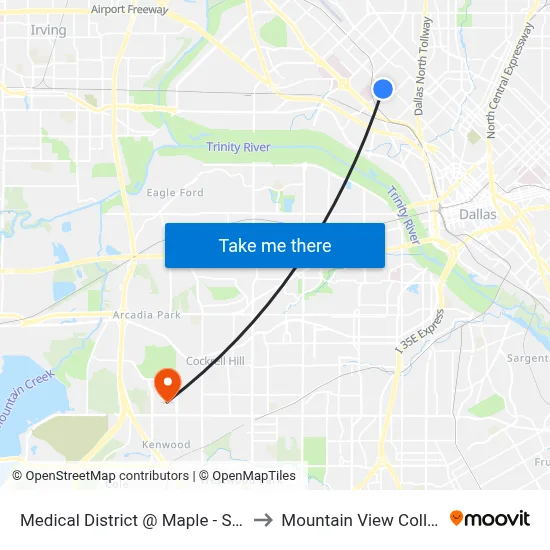 Medical District @ Maple - S - FS to Mountain View College map