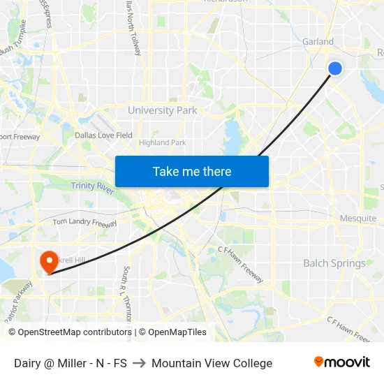 Dairy @ Miller - N - FS to Mountain View College map