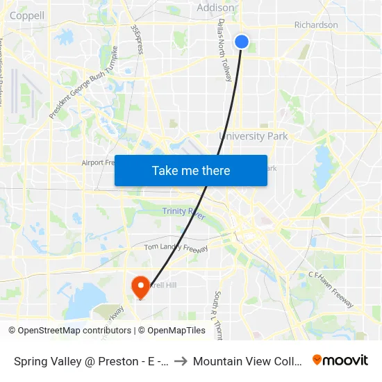 Spring Valley @ Preston - E - FS to Mountain View College map
