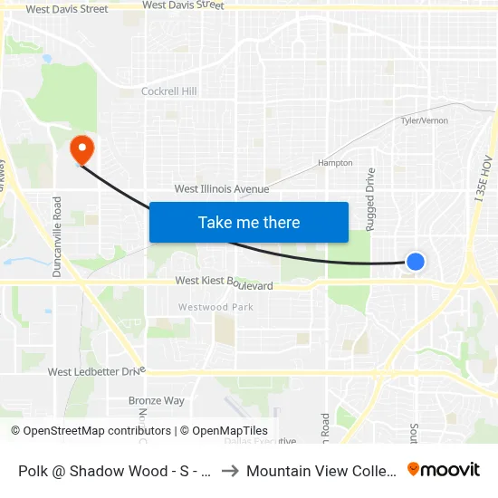 Polk @ Shadow Wood - S - FS to Mountain View College map