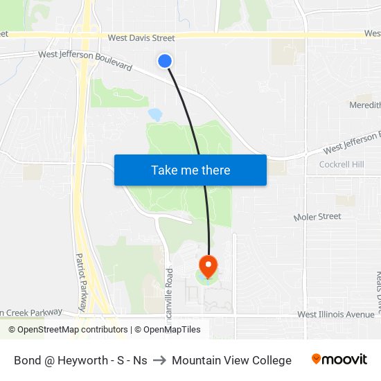 Bond @ Heyworth - S - Ns to Mountain View College map