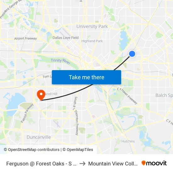 Ferguson @ Forest Oaks - S - Ns to Mountain View College map