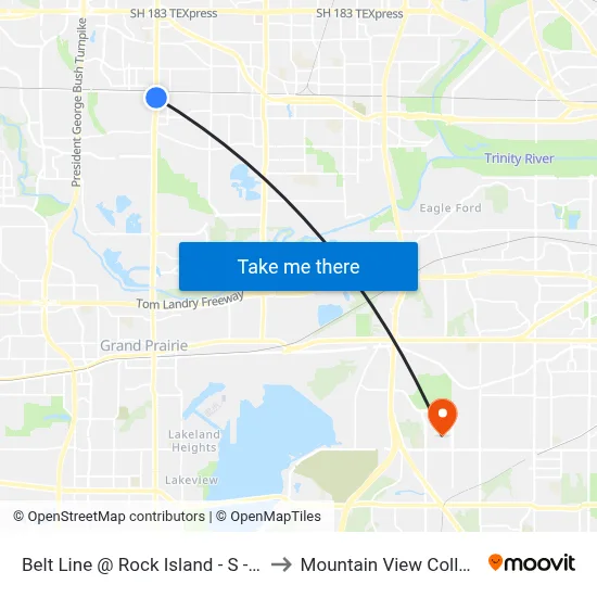 Belt Line @ Rock Island - S - FS to Mountain View College map