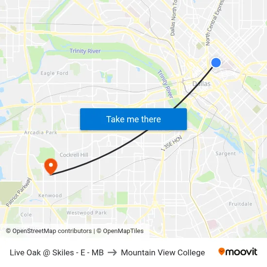 Live Oak @ Skiles - E - MB to Mountain View College map