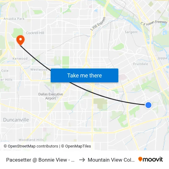 Pacesetter @ Bonnie View - E - Ns to Mountain View College map