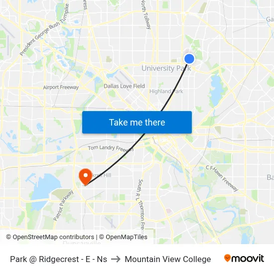 Park @ Ridgecrest - E - Ns to Mountain View College map