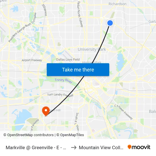 Markville @ Greenville - E - Mb2 to Mountain View College map