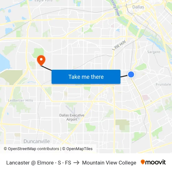 Lancaster @ Elmore - S - FS to Mountain View College map