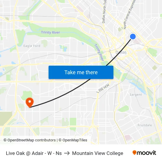 Live Oak @ Adair - W - Ns to Mountain View College map