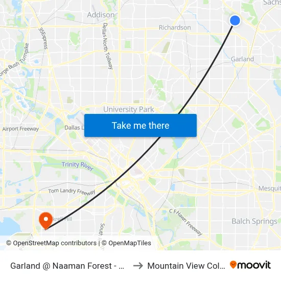 Garland @ Naaman Forest - N - MB to Mountain View College map