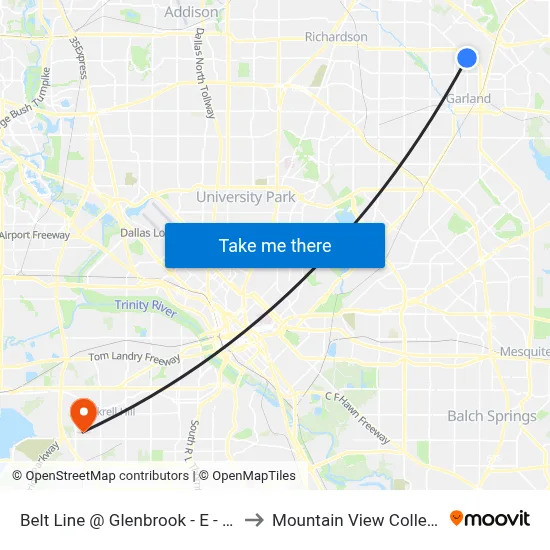 Belt Line @ Glenbrook - E - FS to Mountain View College map
