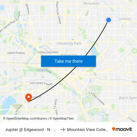 Jupiter @ Edgewood - N - Ns to Mountain View College map