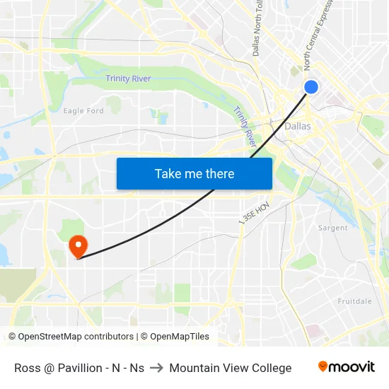 Ross @ Pavillion - N - Ns to Mountain View College map