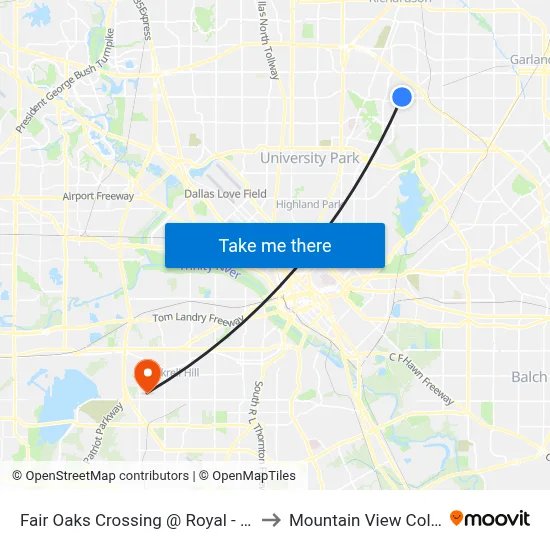 Fair Oaks Crossing @ Royal - N - FS to Mountain View College map