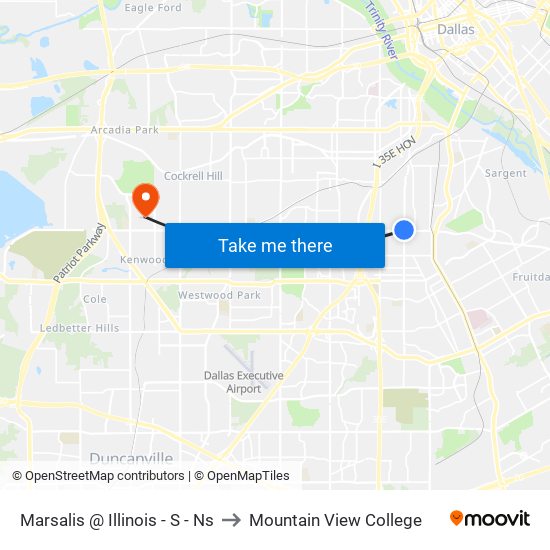 Marsalis @ Illinois - S - Ns to Mountain View College map