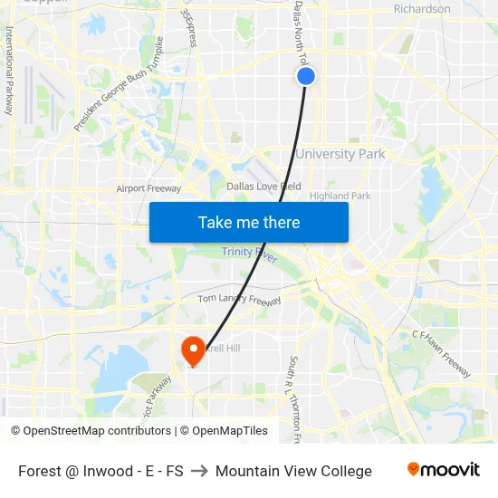 Forest @ Inwood - E - FS to Mountain View College map