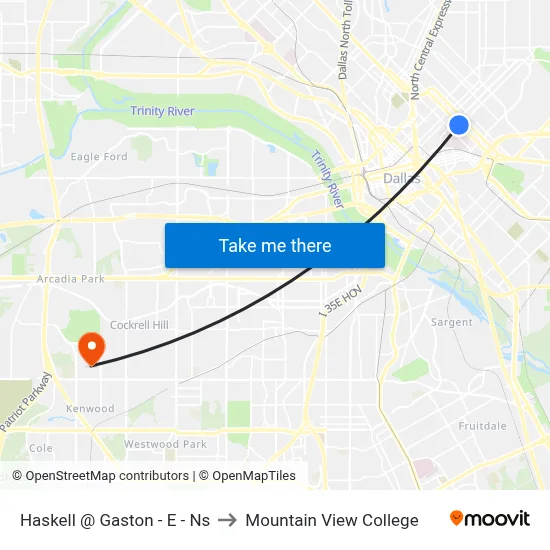 Haskell @ Gaston - E - Ns to Mountain View College map