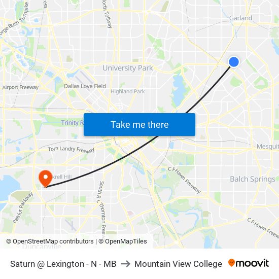 Saturn @ Lexington - N - MB to Mountain View College map